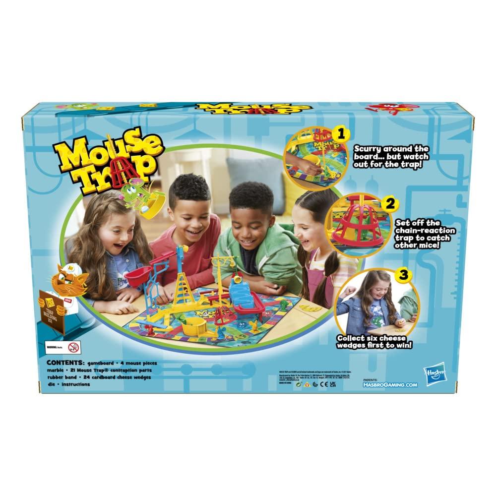 Hasbro Gaming Hasbro Gaming Mouse Trap Board Game for Kids Ages 6 and Up, Classic Kids Game for 2-4 Players with Easier Set-Up Than Previous Versions, Multicolor, One Size