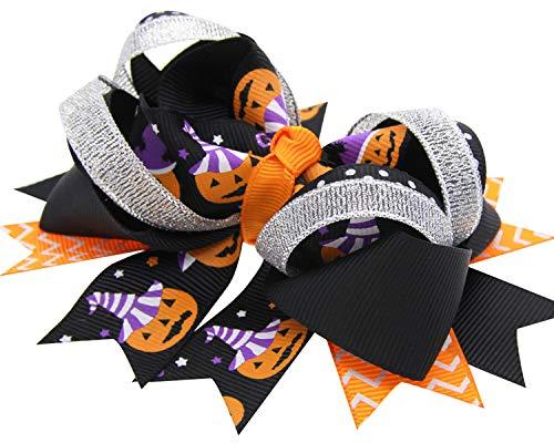 Love Sweety Love Sweety Baby Rose Halloween Headband Infant Pumpkin Hairband Bow Hair Clips (Clip Pumpkin)