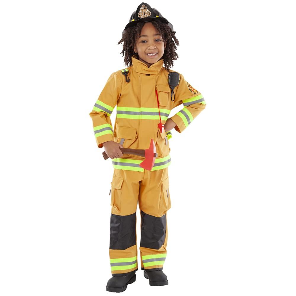 Teetot & Co. Inc. Adventure Factory Firefighter Costume in Yellow By Teetot (Large 7/8)