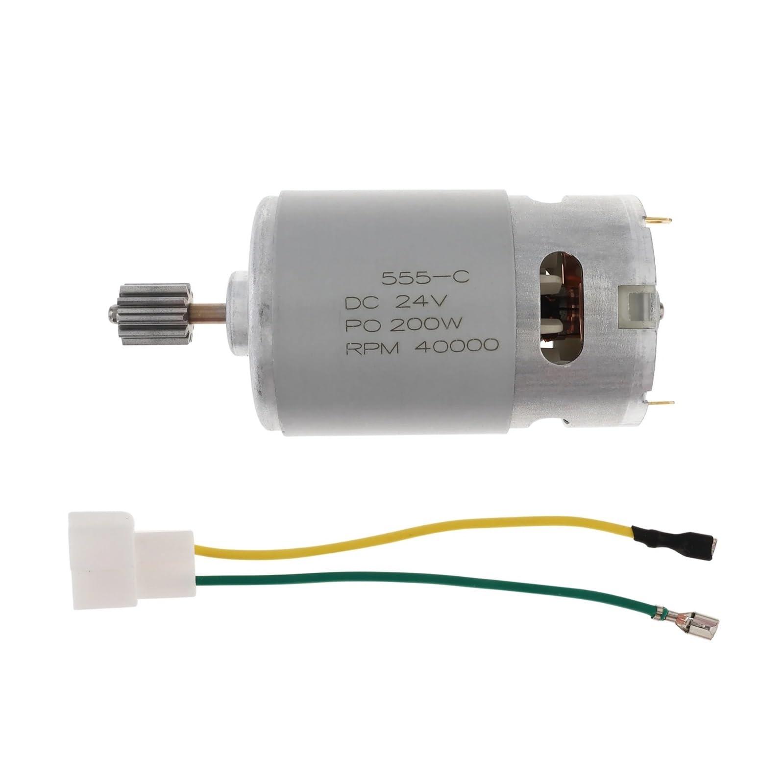 PADGZQGRZ PADGZQGRZ RS555 24V 10 Teeth DC Motor Kids Ride On Toys Car Brushed Motor High Speed Electric Motor for Remote Control Car Replacement Parts(18000)