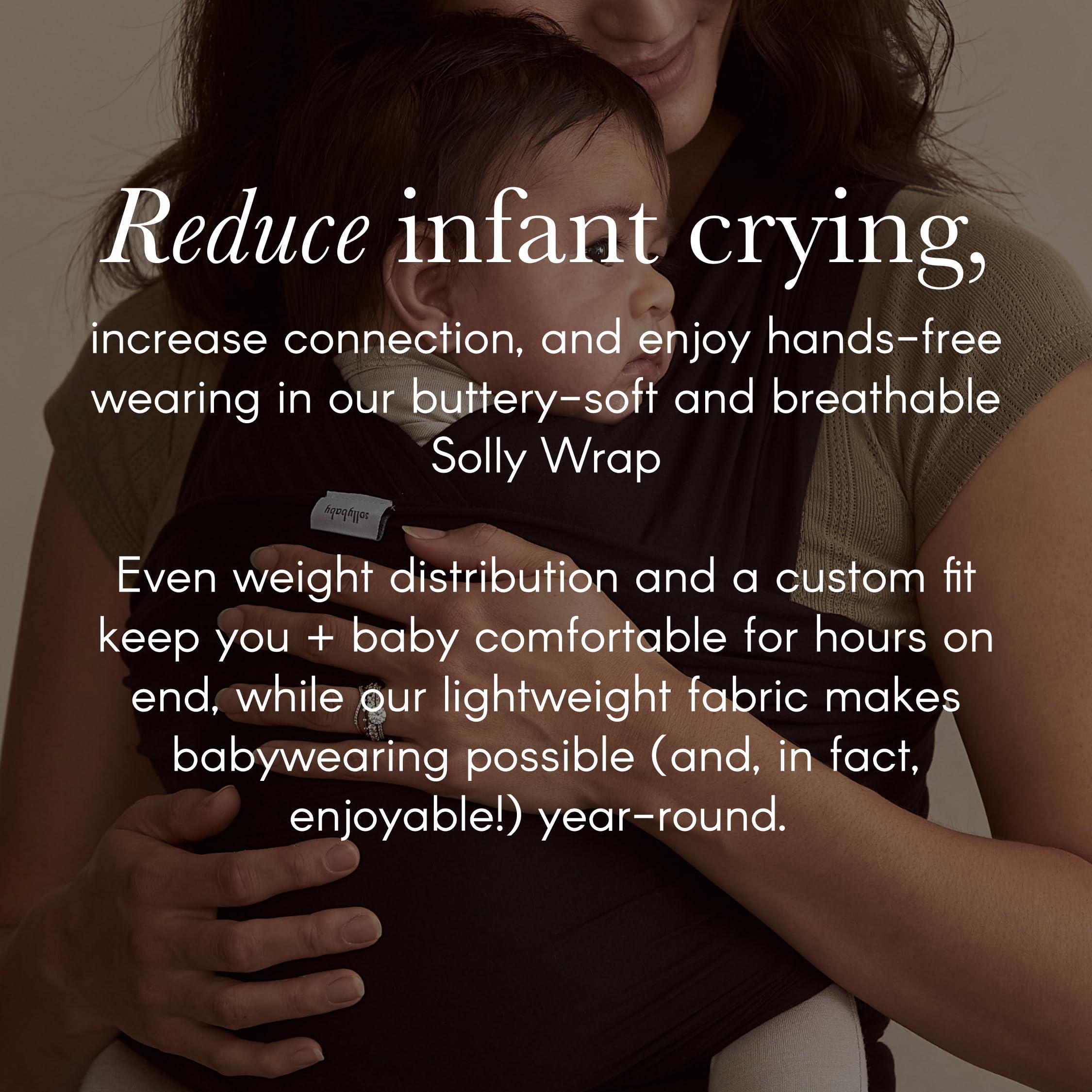 Solly Baby Solly Baby Wrap Carrier, for Newborn to Toddler 8-25 Lbs., Buttery-Soft & Lightweight Fabric, Reduce Crying & Increase Connection, Postpartum Essential, New Mom Gifts, Basil