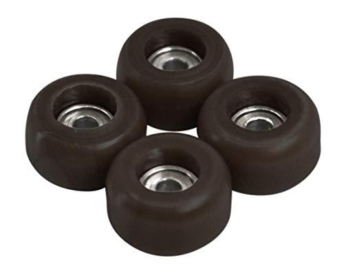 Teak Tuning Teak Tuning CNC Polyurethane Fingerboard Bearing Wheels, Brown - Set of 4 Wheels - Durable Material with a Hard Durometer