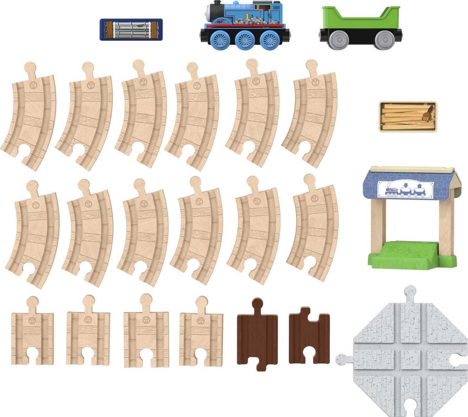 Thomas & Friends Thomas & Friends Wooden Railway Toy Train Set Figure 8 Track Pack with Thomas Wood Engine for Preschool Kids Ages 3+ Years (Amazon Exclusive)