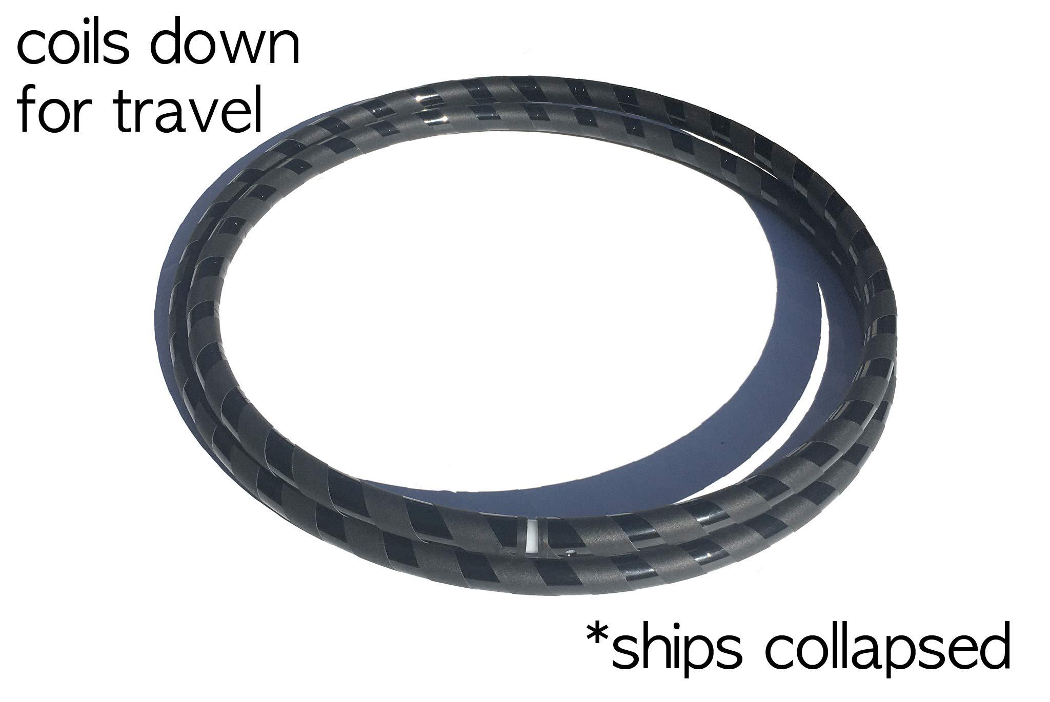 SpinMajik 40\" Black Beginner Exercise Hula Hoop for Fitness and Fun | Made for Adults | Weighs 1 Pound