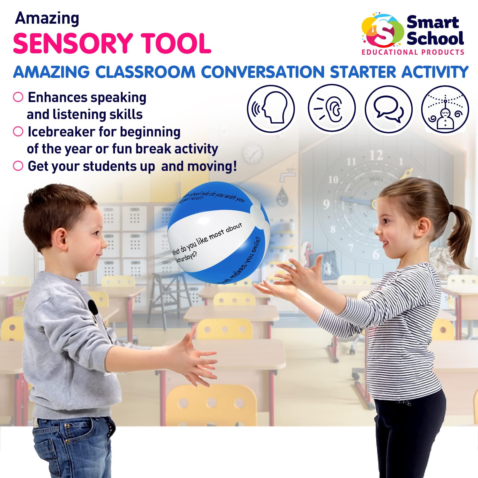 Smart School Educational Products Smart School Educational Products Classroom Beach Ball Game, Conversation Starter or Reading Comprehension (Conversation Starter)