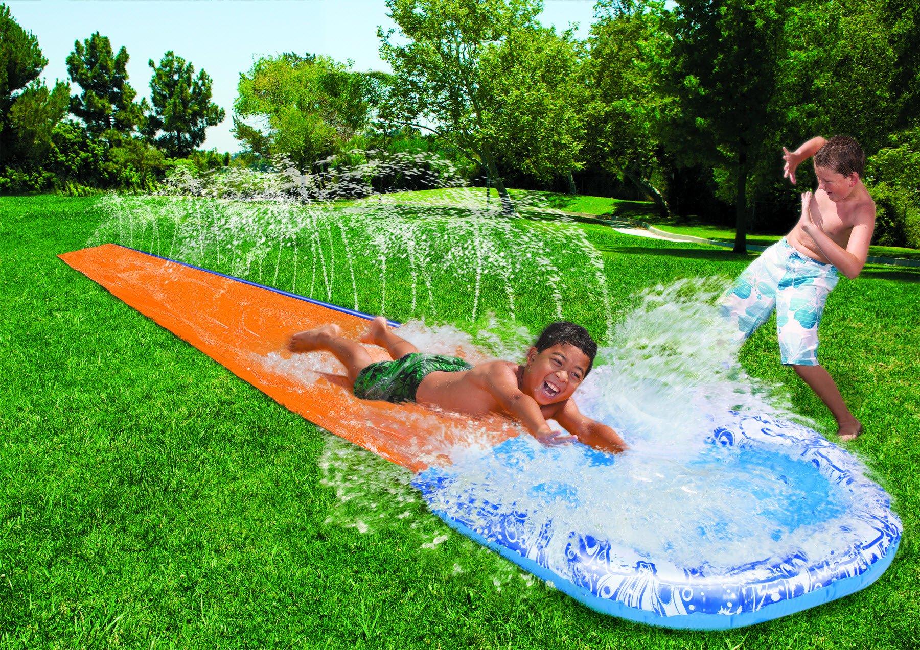 BANZAI BANZAI Soak 'N Splash Mega Water Slide with New Slickest Slide Surface Ever!