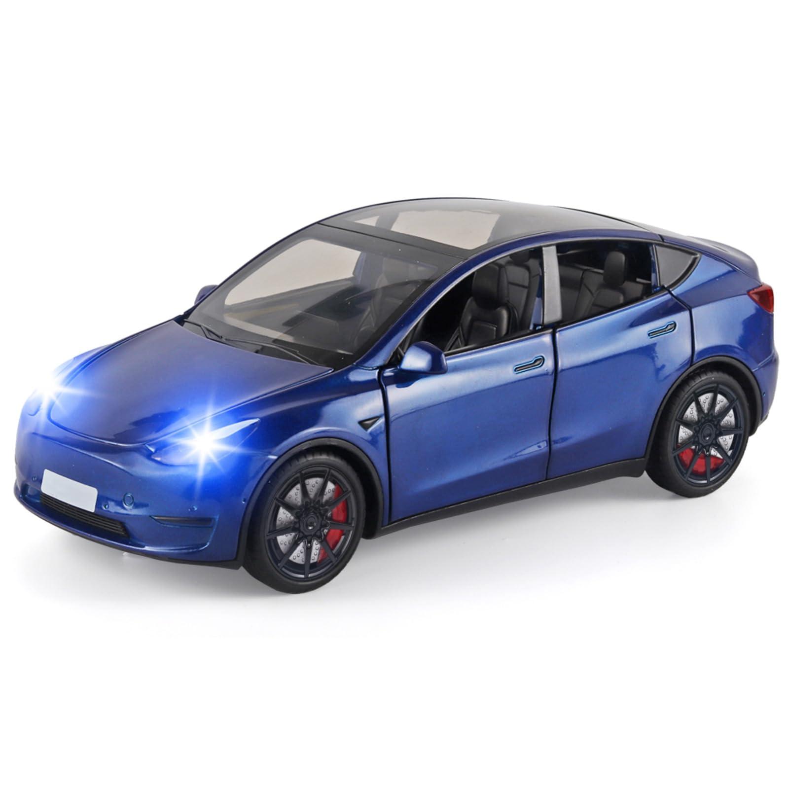 OANMYJJO OANMYJJO Toy Cars Y 1/24 Zinc Alloy Diecast Metal Model Car, Pull Back Toy Model with Light and Music, Suitable for Children Aged 3 and Above as Gifts(Blue)