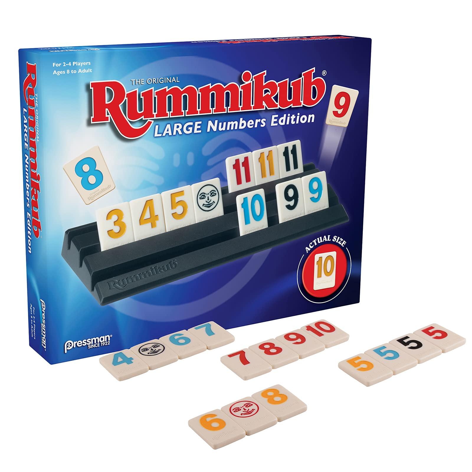 Pressman Pressman Rummikub Large Numbers Edition - The Original Rummy Tile Game Blue, 5"