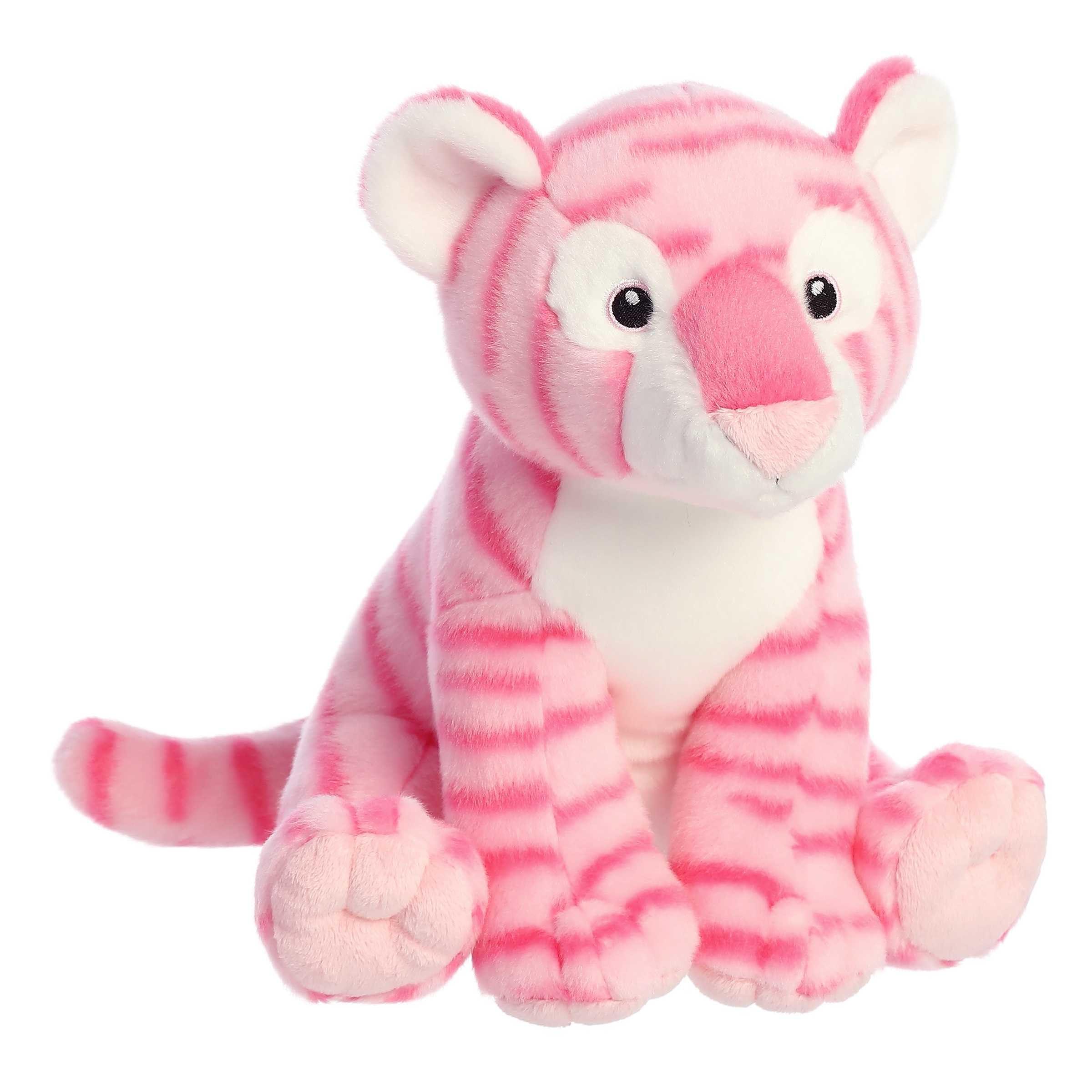 Aurora Aurora Adventurous Destination Nation Tiger Stuffed Animal - Global Exploration - Learning Fun - Pink 12 Inches