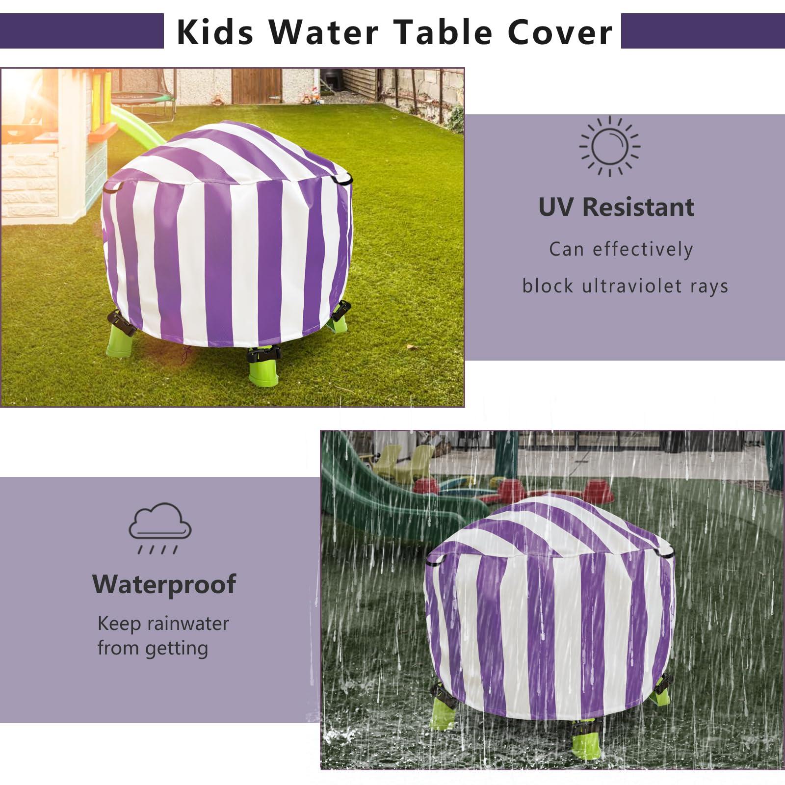 Aacabo Aacabo Kids Water Table Cover Little Tikes Spiralin\' Seas Waterpark Play Table cover Sand Water Table Cover Outdoor Toys Cover 34X34X18 inch-(Cover only)-Purple