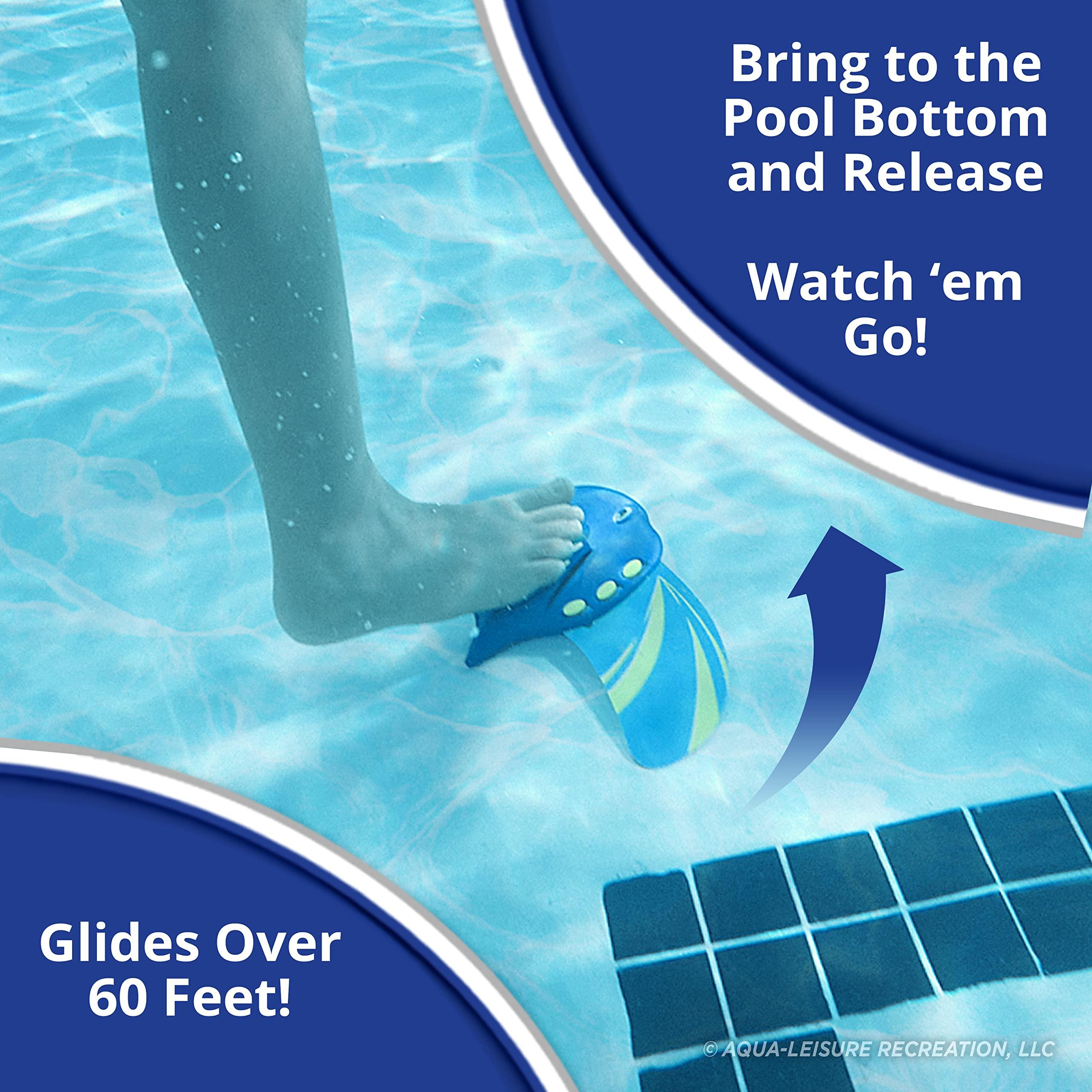 Aqua Leisure Aqua Stingray Underwater Glider, Swimming Pool Toy, Self-Propelled, Adjustable Fins, Travels up to 60 Feet, Dive and Retrieve Pool Toy