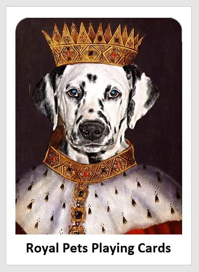 Generic Royal Pets Playing Cards. Renaissance cat and Dog Portraits. Playing Cards with Cats and Dogs.