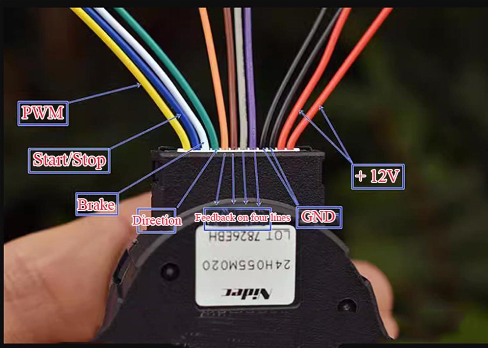 EVURU EVURU 24H Brushless Servo Motor DC 12V Built-in Drive PWM Speed Regulation 100 Line Encoder 1Pcs