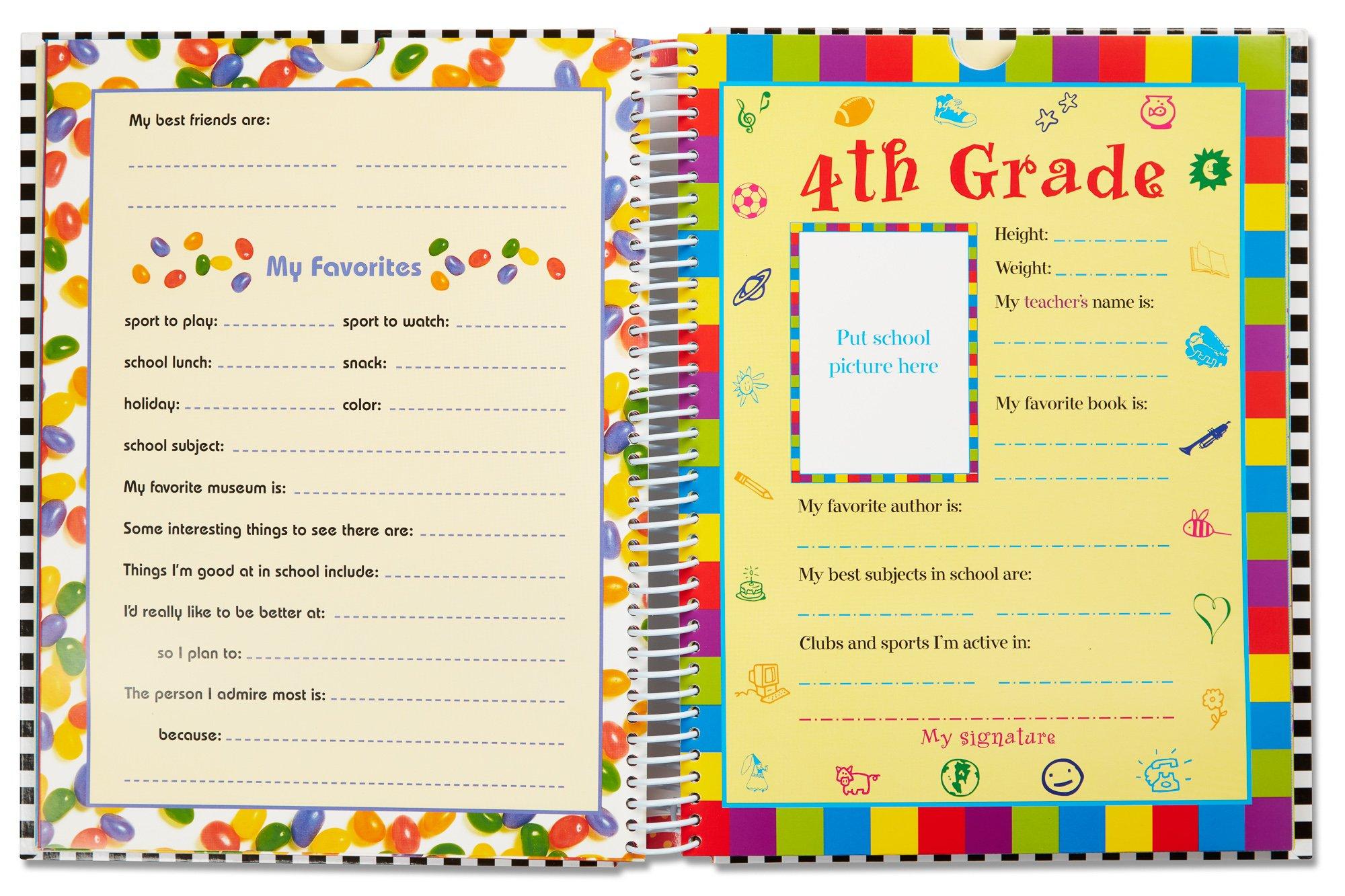 New Seasons Deluxe School Memories Keepsake Photo Album Scrapbook from Preschool Through 12th Grade