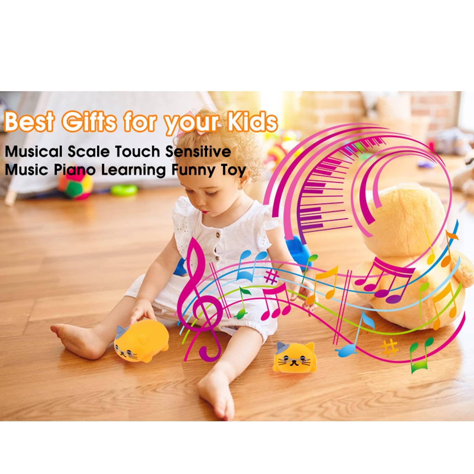 Dilwe Dilwe Musical Scale Cat, Touch Sensitive Music Piano Learning Funny Toy with Packing Box(#1) Car Mold