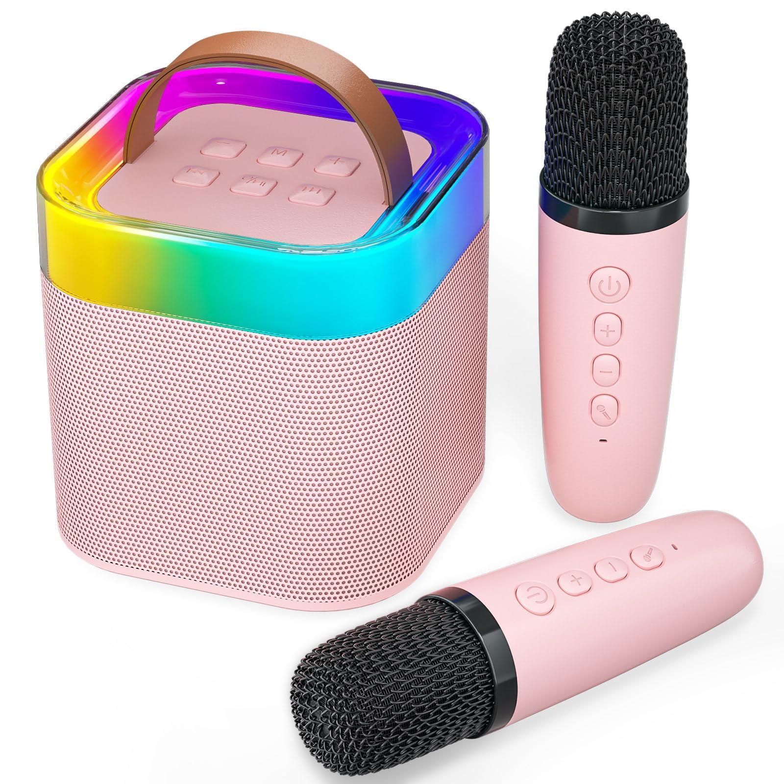 Kingci Kingci Mini Karaoke Machine for Kids, Birthday Gifts for Girls Boys Portable Bluetooth Speaker with Karaoke Microphone Wireless, Kids Toys 4 5 6 7 8 9 10 12+ Year Old Birthday Home Party Gift