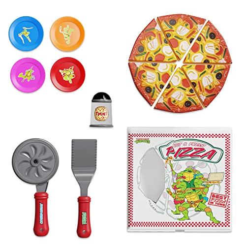 Lollipop Kids Pizza Toy Set, Pretend Kitchen Play Food, Slice & Serve Toy Pizza with Box, Pie Cutter & Fake Condiments