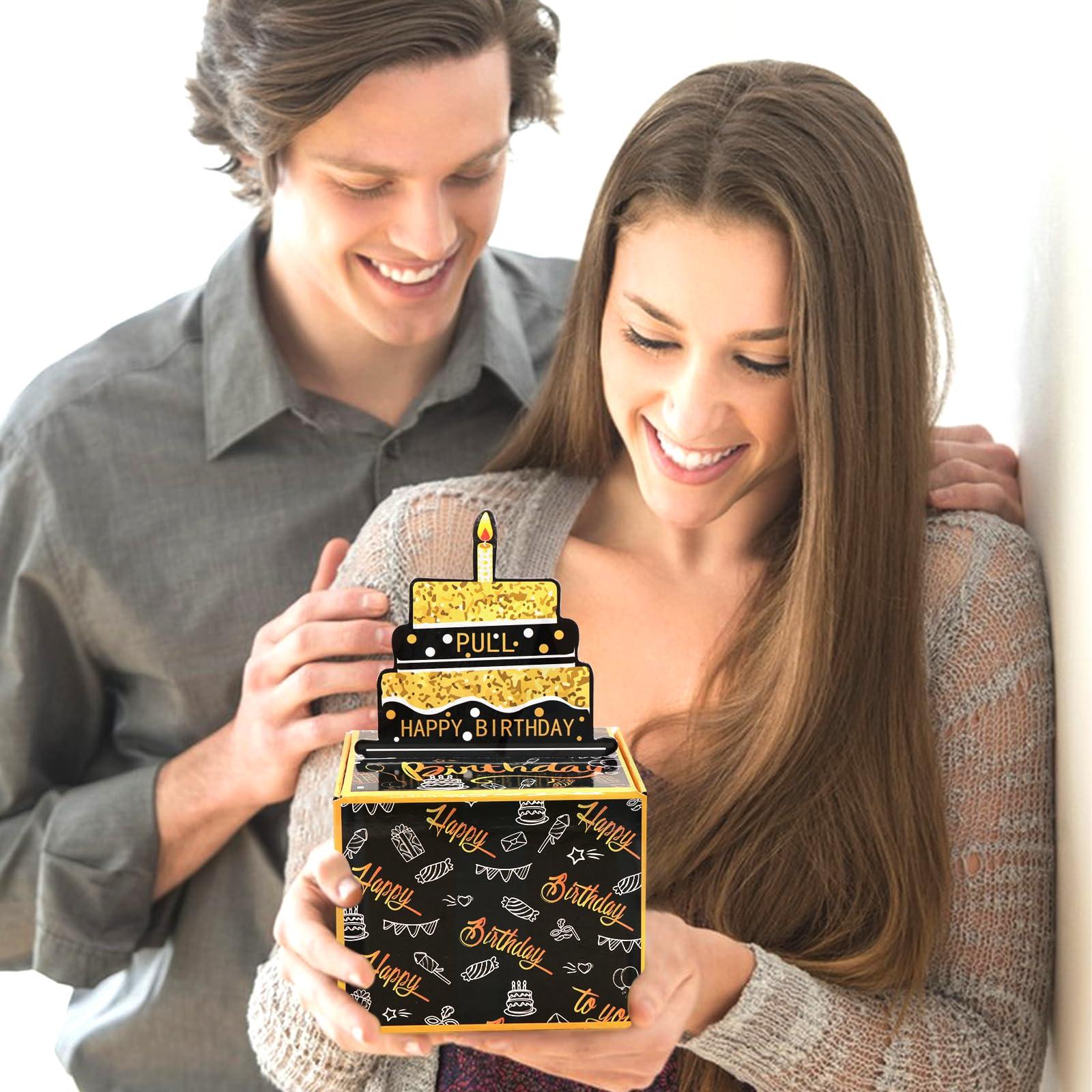 Omlisca Omlisca Happy Birthday Money Box for Cash Gift Pull DIY Birthday Gifts Surprise Gift Box for Money Fun Gift Ideas Special Birthday Celebration Creative Way to Give Cash Gifts for Kids Friends Family