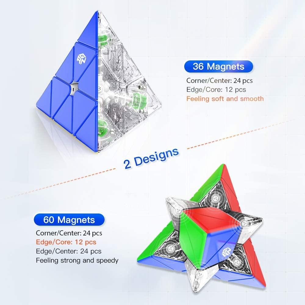Bukefuno Bukefuno GAN Pyraminx M Magnetic 3x3 Cube Speed Pyramid 36 3x3x3 Cube Magnets stickerless Standard