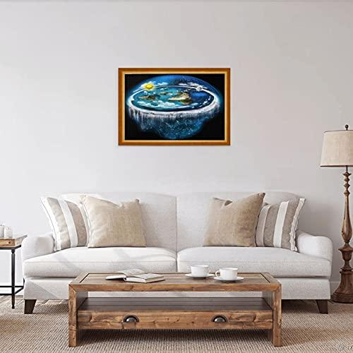 Shenghengyu Puzzles Flat Earth with Dome Art DIY Puzzle Toys for Adults and Children, Unique Artistic Jigsaw Puzzles,Challenging Family Puzzles 1000pcs