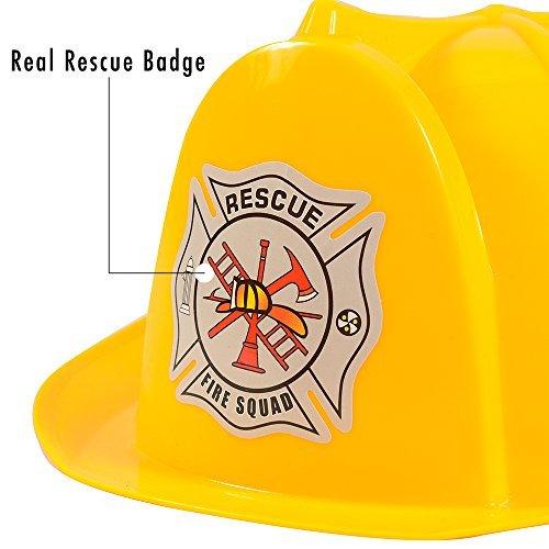 Tigerdoe Tigerdoe Fireman Hat - Firefighter Hat & Fire Chief Hat - Fireman Costume Accessories - 2 Pack Fireman Helmet (Red and Yellow)