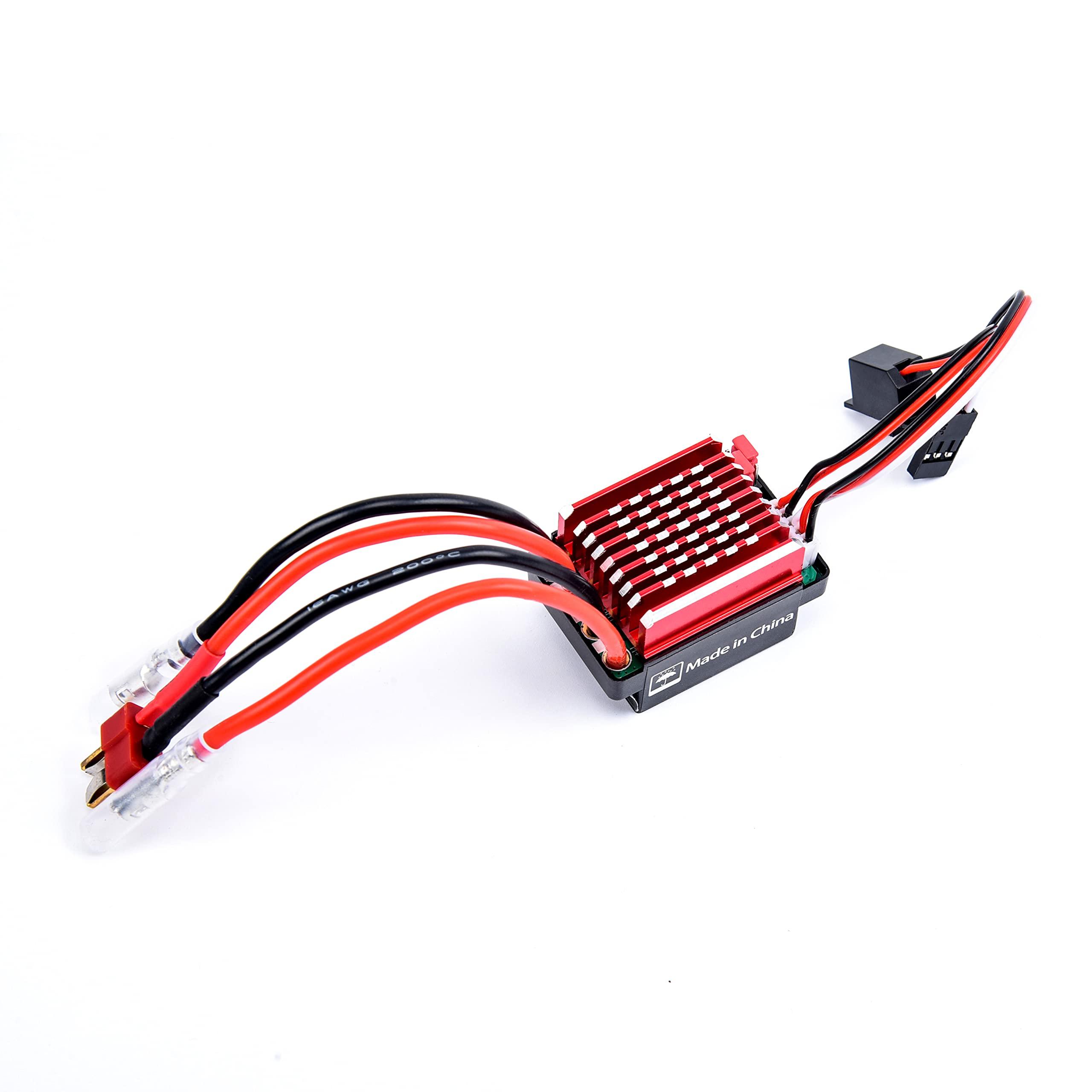 ZeckTeck RC 60A Brushed ESC Electric Speed Controller 6V/2A BEC for 1/10 RC Car Traxxas TRX4 TRX6 D90 HSP Redcat 4WD Truck Monster Crawler