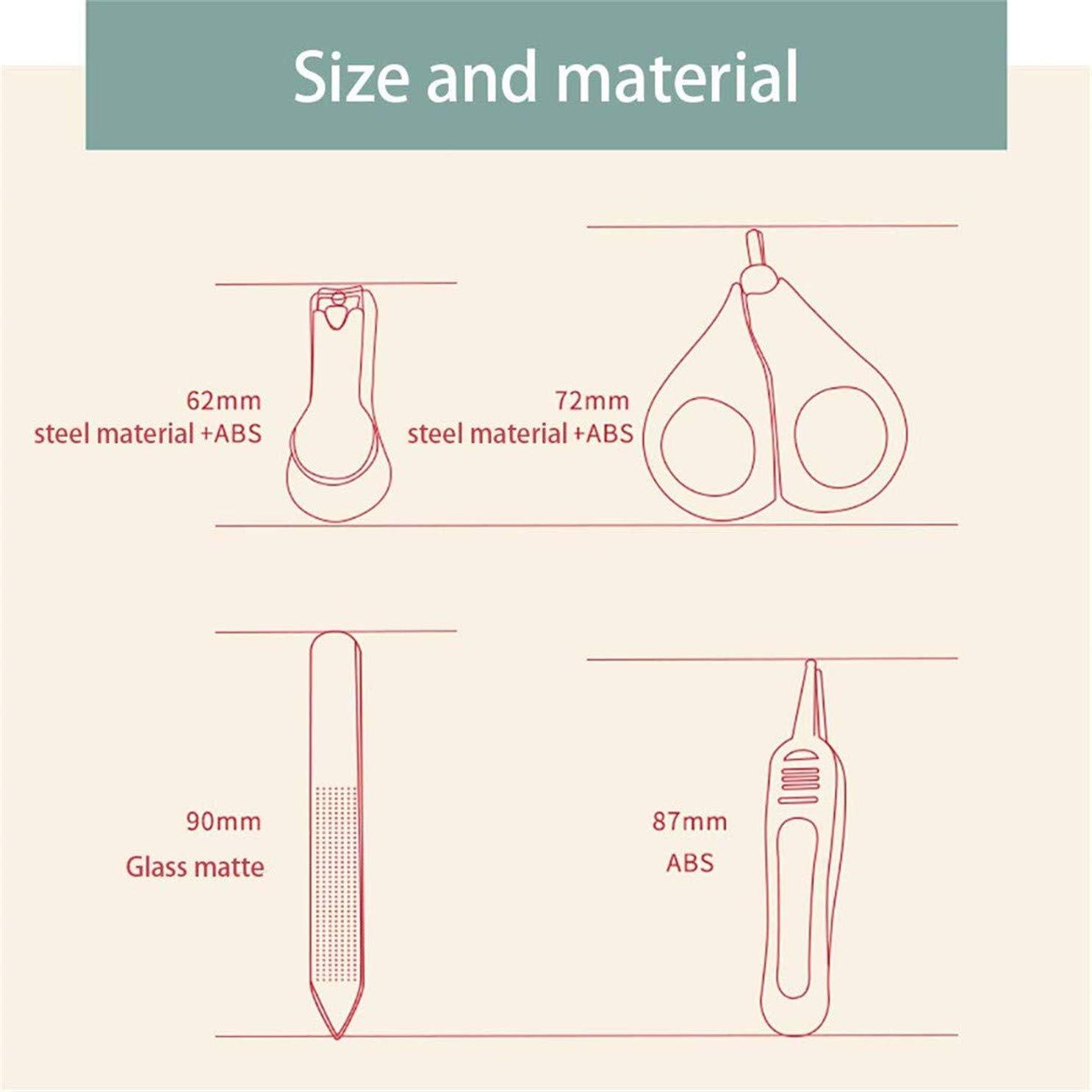 Emoly Emoly Baby Manicure Set, 4-in-1 Baby Grooming Kit, Premium Stainless Steel, Baby Nail Clippers, Scissor, File & Tweezer, Baby Nail Care Kit for Newborn, Infant & Toddler (Pink)