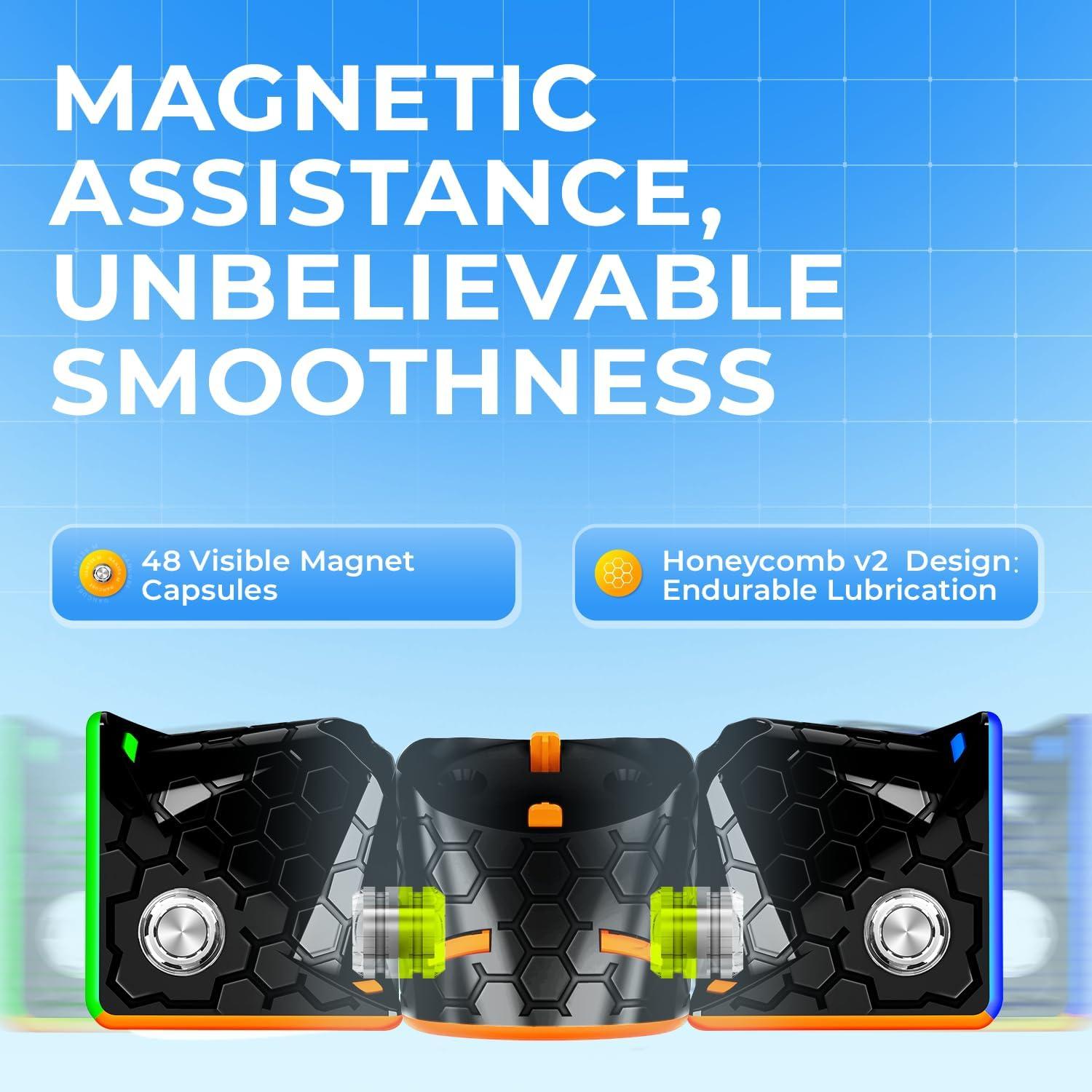 GAN GAN 356 M, Speed Cube 3x3 Magnetic Speedcube Stickerless 356M Fidget Toys for Kids Adults, No Extra GES