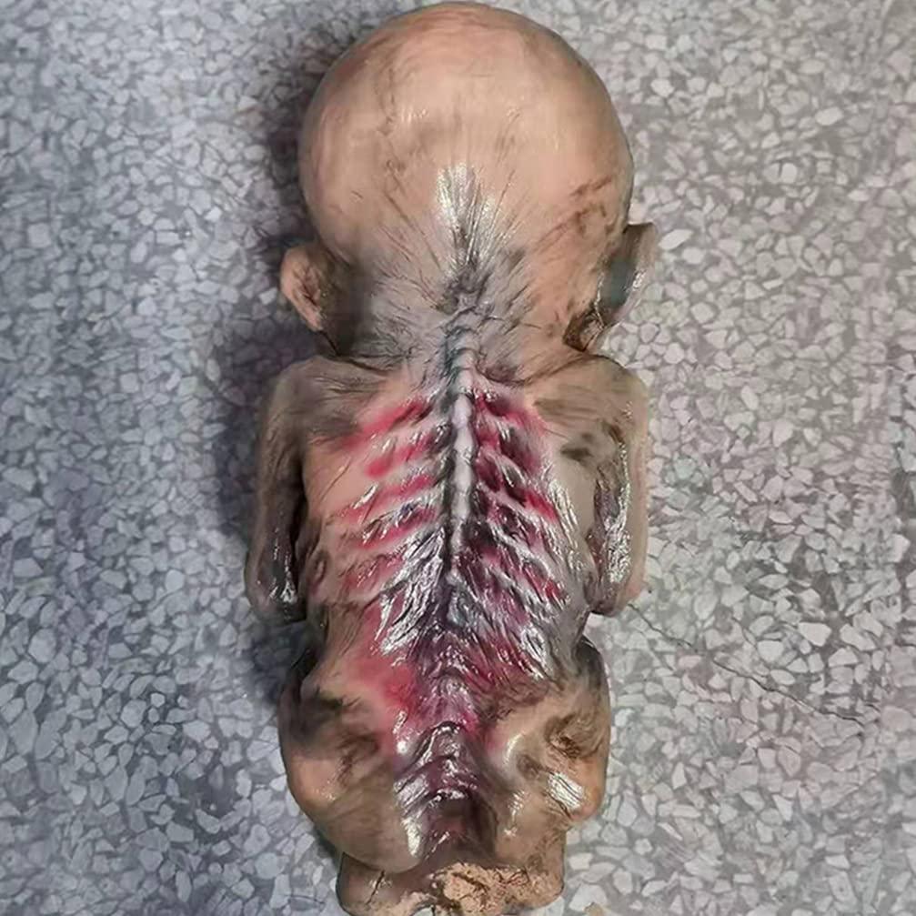 Toyvian Toyvian Halloween Haunted Doll, Scary Ghost Baby, Halloween Haunted House Decor, Scary Ghost, Creepy Zombie Baby Ghost Baby Doll, for Adult Prank, Scary Halloween Decorations