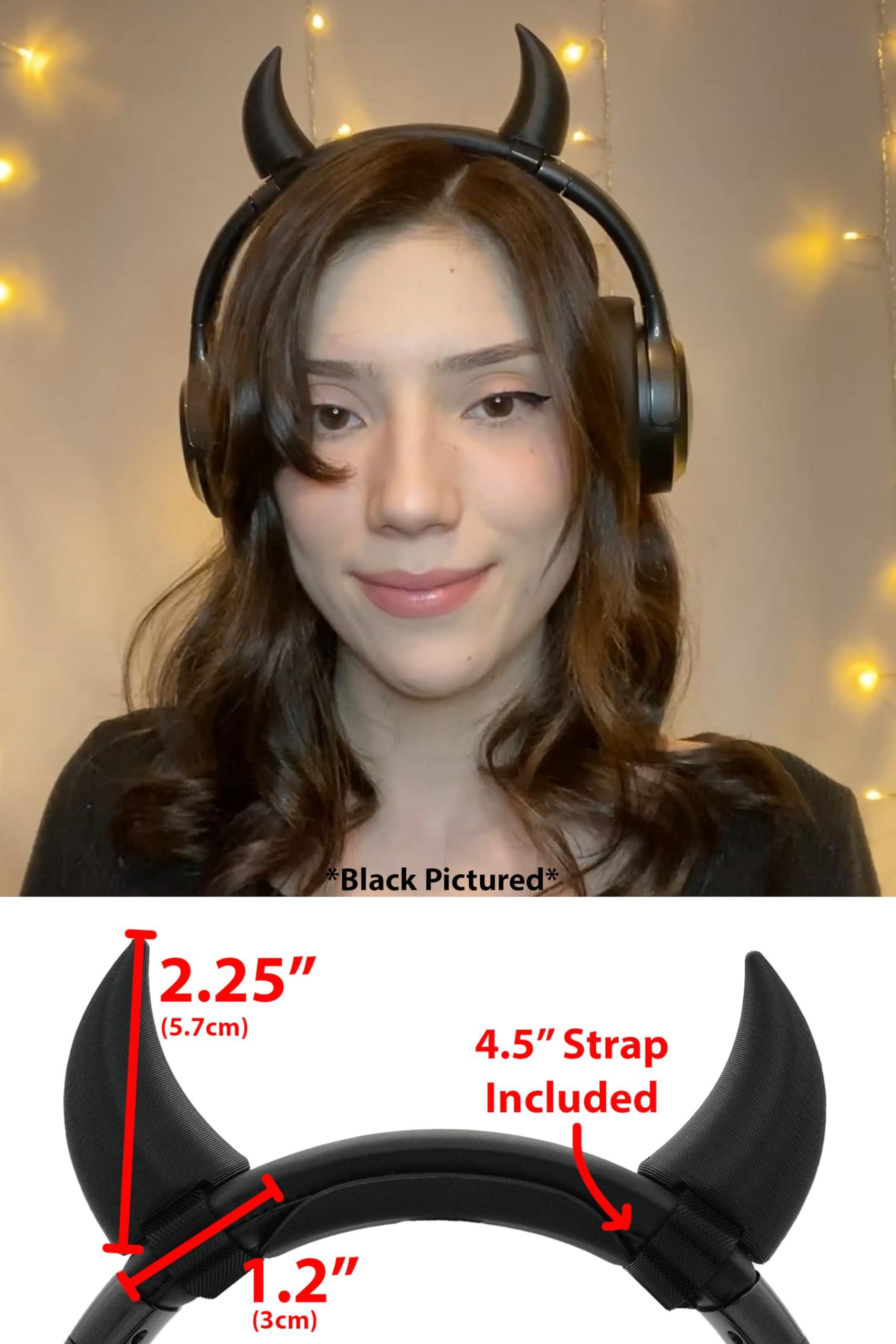 Elegance & Geekery LLC Devil Horns for Headphones (Rainbow)
