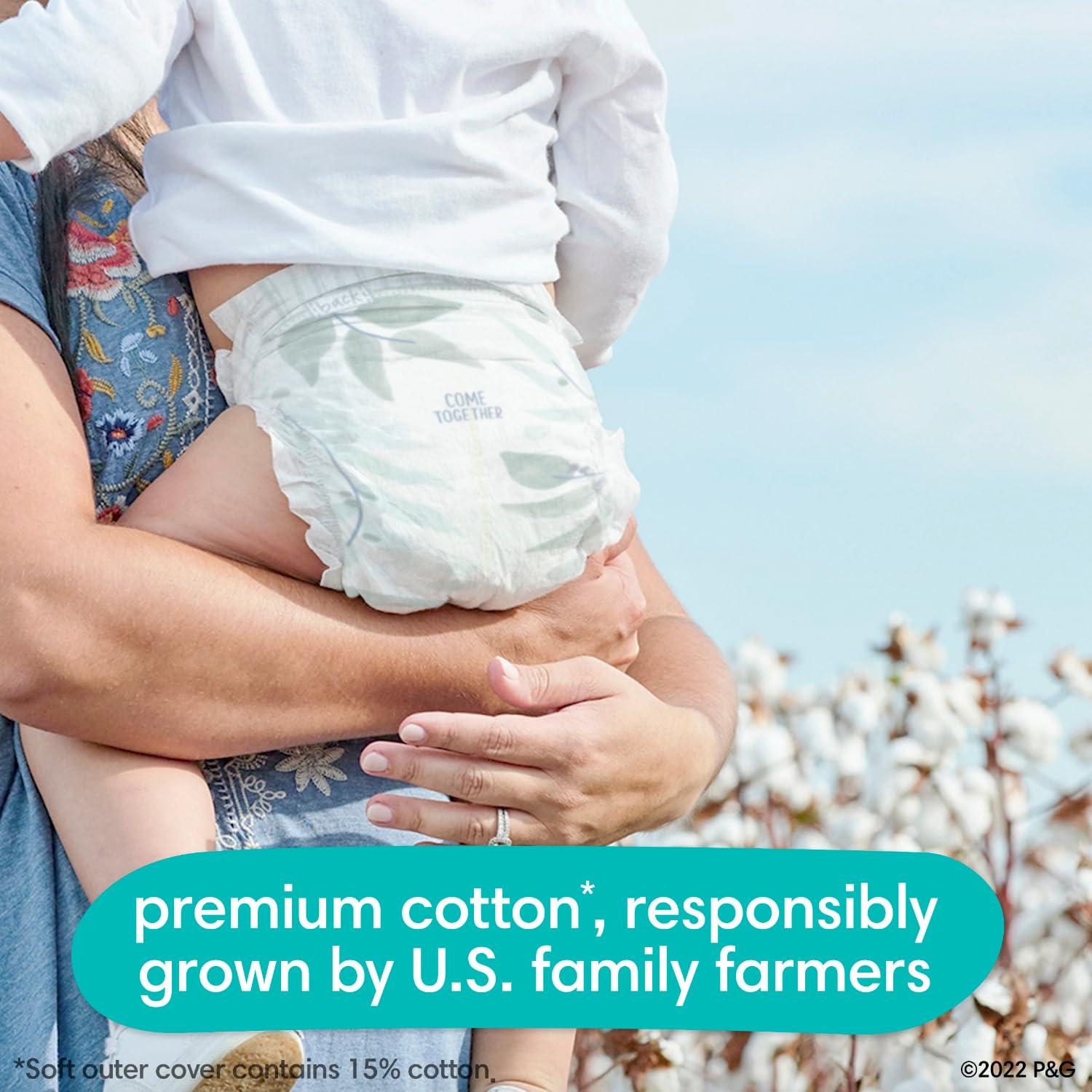 Pampers Pampers Baby Diapers - Pure Protection - Size 7, 60 Count, for up to 100% Leakproof, Premium Plant-based Skin Protection