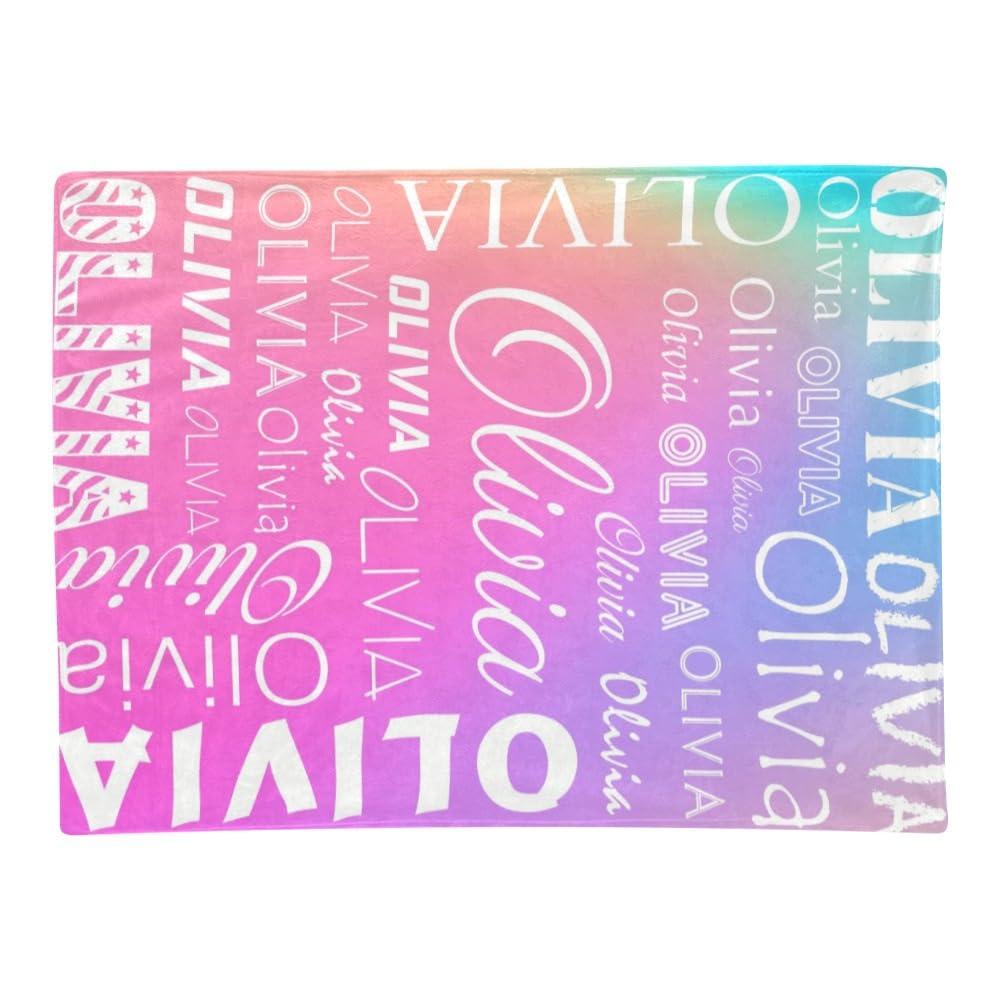 remberever remberever Personalized Name Blanket for Kids and Adult Customized Name Blanket Flannel Custom Blanket Personalized Blanket Throw