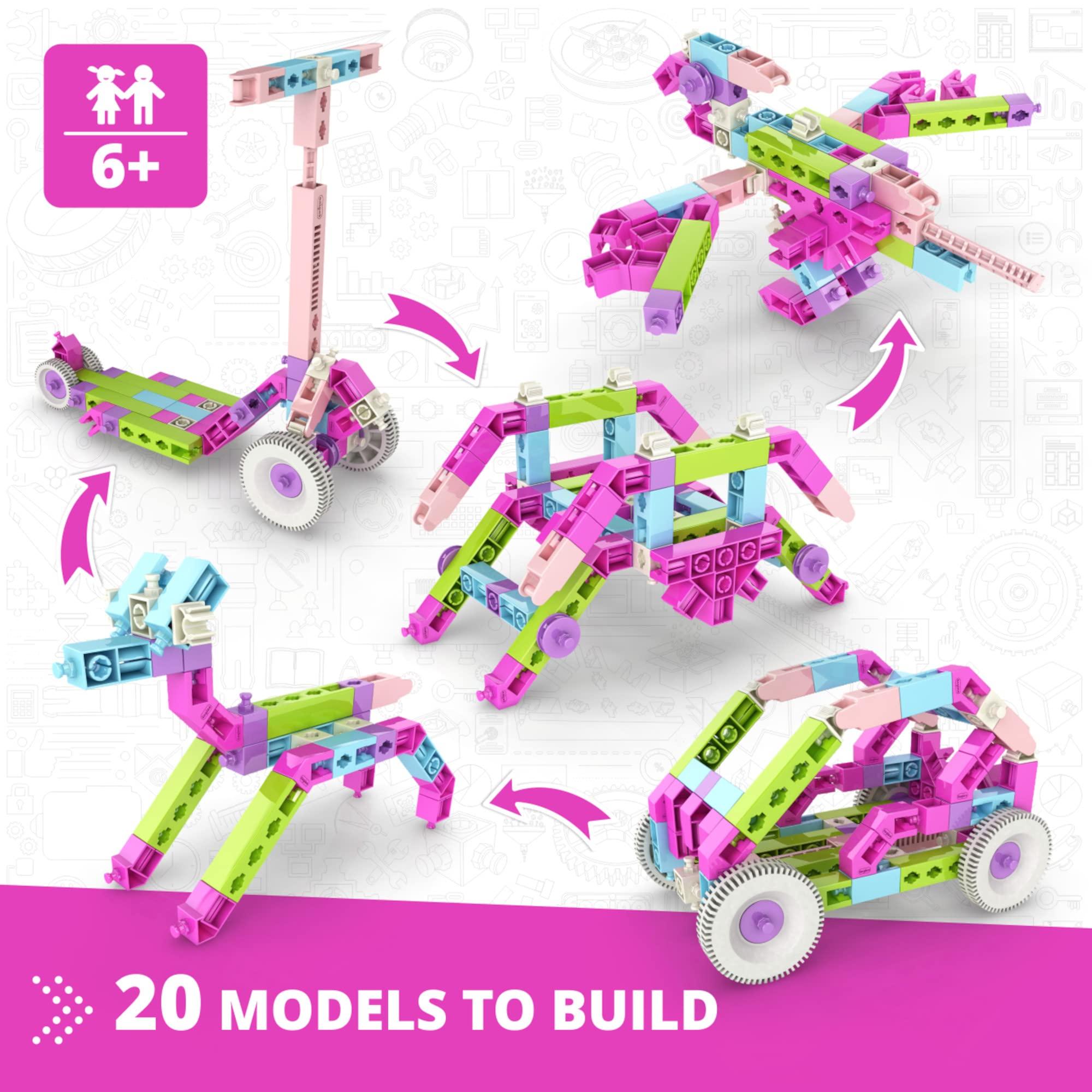 Engino Engino- STEM Girls Building Toys, 20 Model Set, Educational Toys for Ages 6+, Construction Toys, Gifts for Girls, STEM Kits
