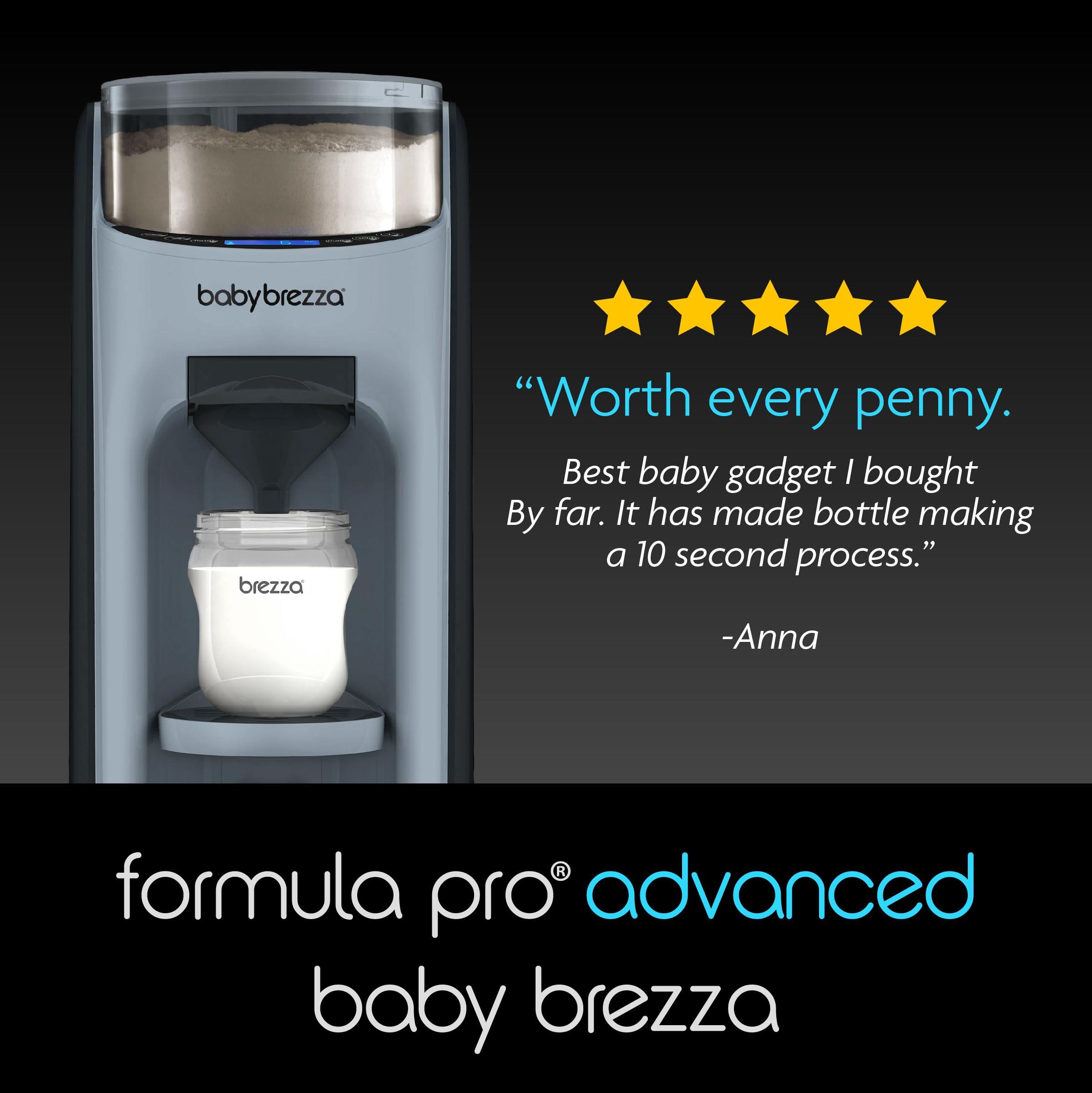 Baby Brezza Baby Brezza New and Improved Formula Pro Advanced Formula Dispenser Machine - Automatically Mix a Warm Formula Bottle Instantly - Easily Make Bottle with Automatic Powder Blending, Slate