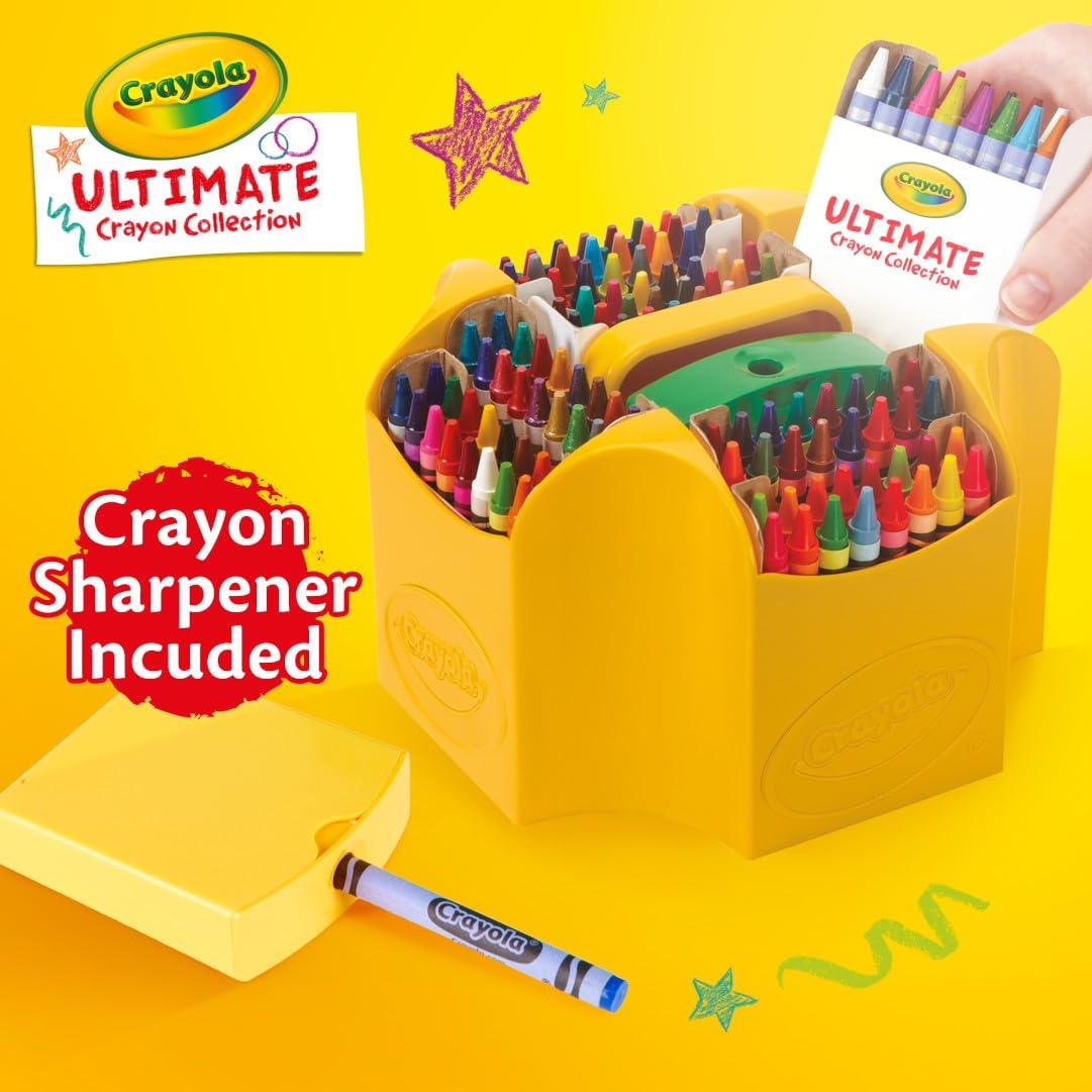 Crayola Crayola Ultimate Crayon Box Collection (152ct), Bulk Kids Crayon Caddy, Classic & Glitter Colors, Coloring Book Supplies, Gift for Kids