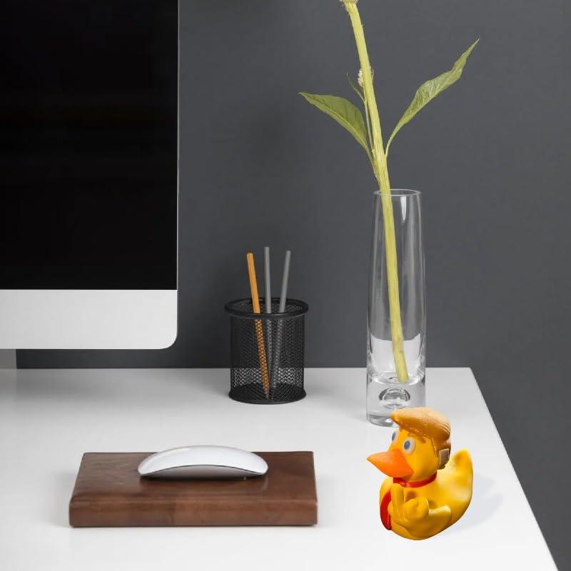 Aimery Aimery 2024 Double Middle Finger Duck with Ear Bandaid, Donald Trump Duck, Trump Ducks for Jeeps, Fist Trump Ducks Funny Gifts Toys for Party Favors (Fist Trump) (Fist Duck)