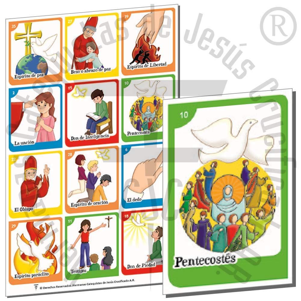N-A HCJC - LOTERÍA - LA CONFIRMACIÓN (16 Tablas, 40 Cartas y Folleto con catequesis y notas pedagógicas para Mejor conocimiento y aprovechamiento del Material)