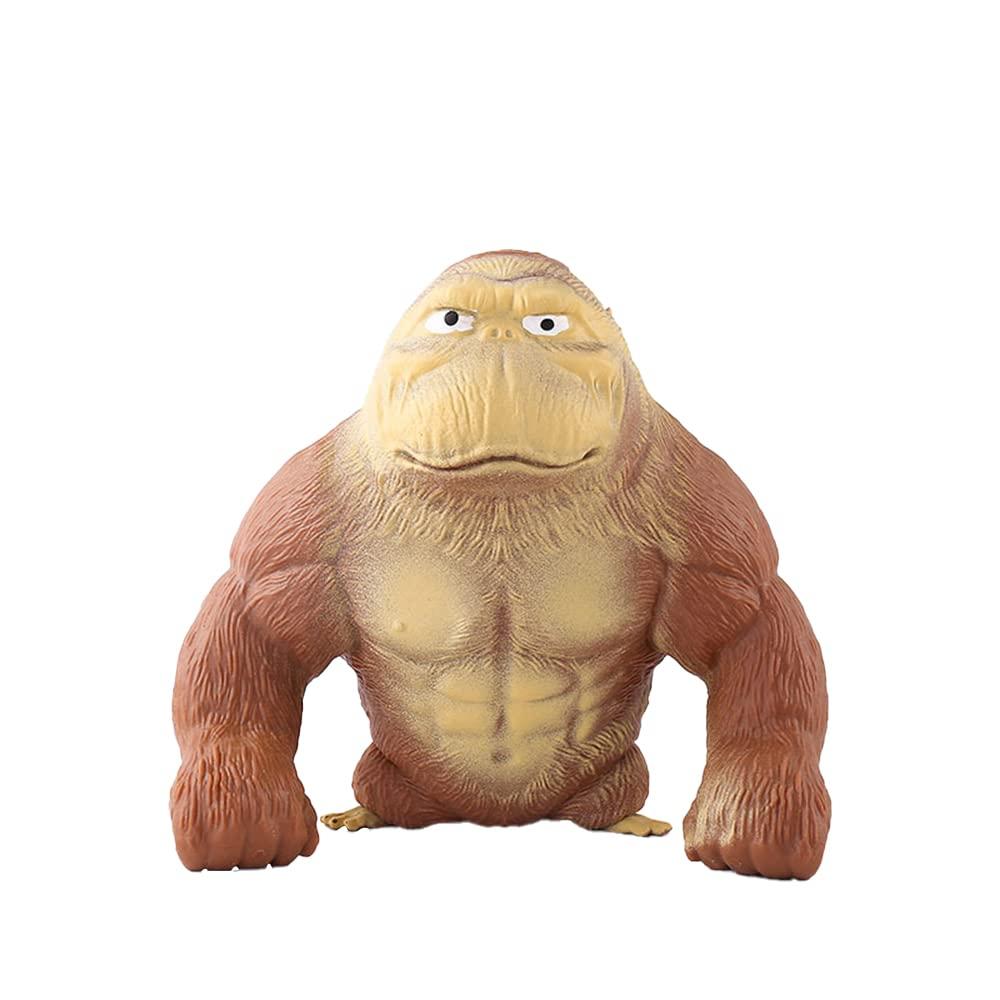 ILHH ILHH Stretch Gorilla Toy, Stress Fun Monkey ToysStress Knead Sand Toy, Stress Relief Toy for Adults, Sensory Toys for Anxiety Relief (Brown Gorilla, Large)