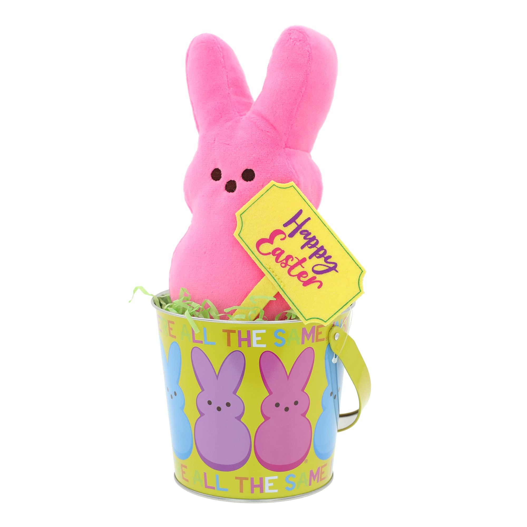 Animal Adventure Animal Adventure 9-10.5 INCH Easter Soft Plush Peeps in TIN Bucket | Pink