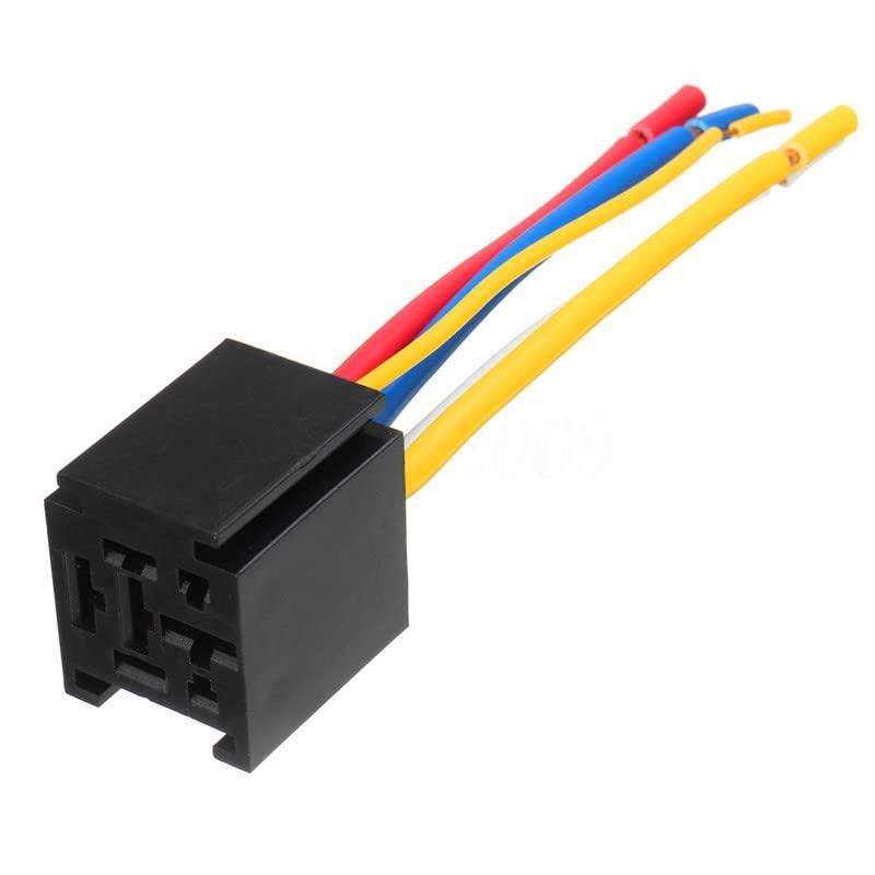 TSIOHKBS TSIOHKBS 1PC 80A Wide pin Socket car Relay Base 9.5 Wide(Size:Four Wire Normally Open)