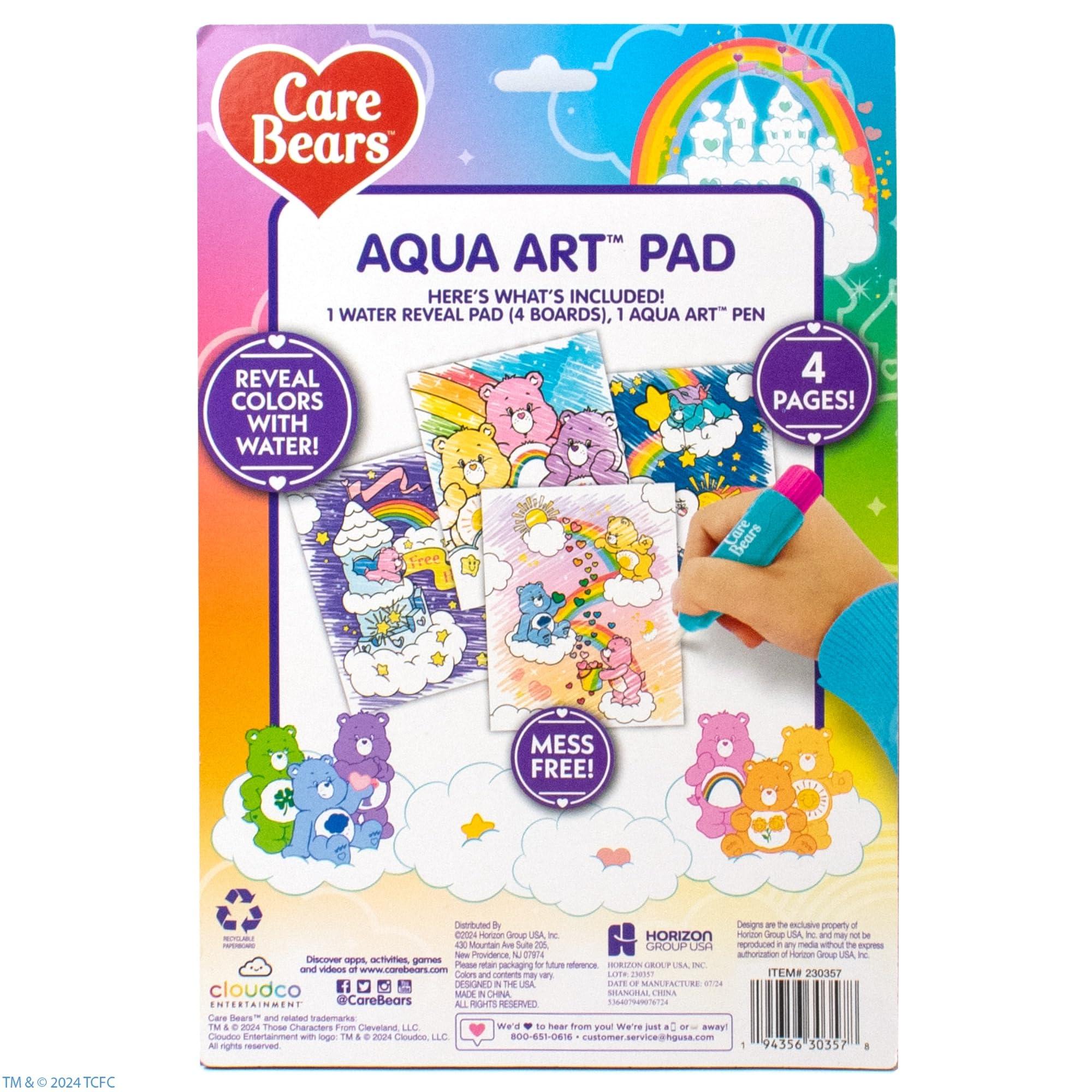 Horizon Group USA Care Bears Aqua Art, Paint With Water Books for Kids, Reusable Water-Reveal Activity, Mess Free Coloring for Toddlers, Fun Toddler Toys, Road Trip Activities For Kids, Airplane Toys For Toddlers 1-3
