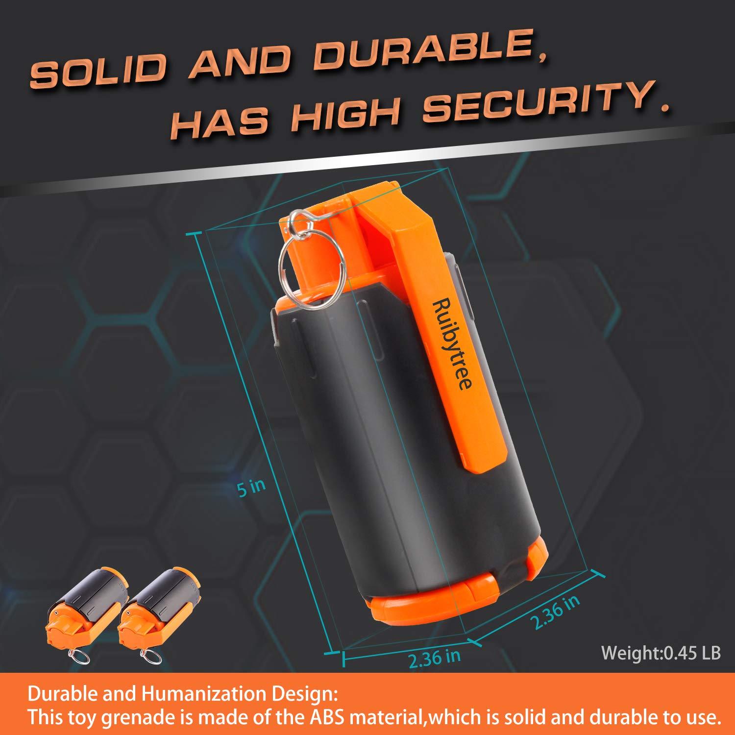 Ruibytree Ruibytree Tactical Plastic Toy Bomb for Nerf CS Nerf Rival Battle Game with 60PCS Rounds Refill Bullet Balls Ammo - (Orange)