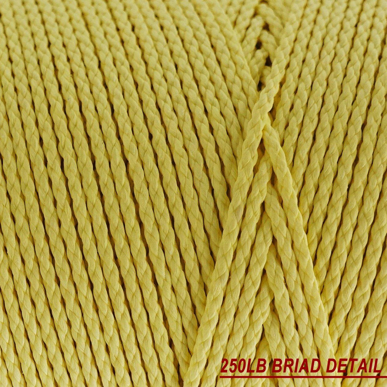 emma kites emma kites Kevlar Kite Line 1000Ft 250Lb Braided Kite String Abrasion Resistant Low Stretch Utility Cord for Outdoor Tactical Survival Hiking Camping