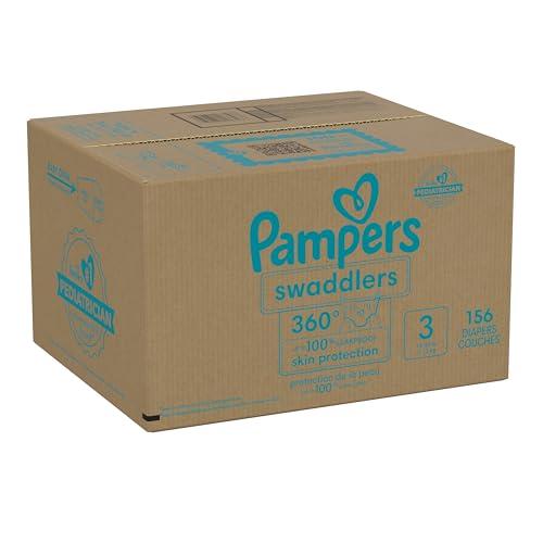 Pampers Pampers Diapers - Swaddlers 360 - Size 3, 156 Count, for up to 100% Leakproof Premium Skin Protection