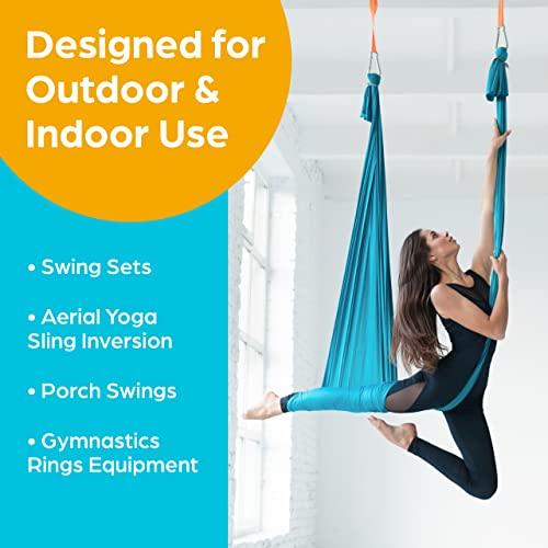 Jungle Gym Kingdom Jungle Gym Kingdom Swing Set Hangers - 2 Heavy Duty Brackets with Locking Snap Hooks for Porch, Patio, Playground - Indoor/Outdoor Hardware & Accessories