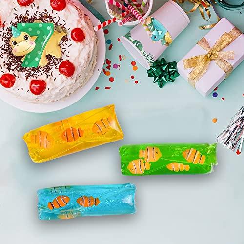 ArtCreativity ArtCreativity Clownfish Water Wigglers, Set of 3, Fidget Toys for Kids with Clown Fish Figurines and Glitter Inside, Stress Relief Toys for Boys and Girls, Unique Party Favors for Children
