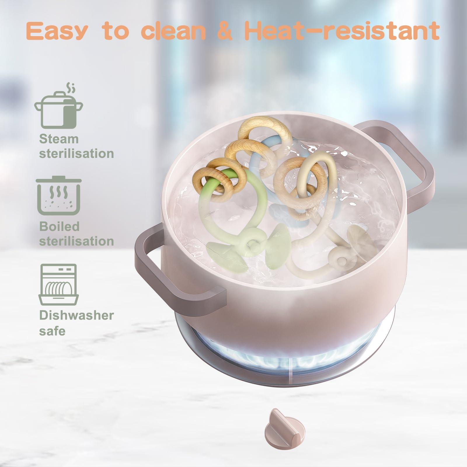 oiimllby High Chair Suction Cup Toys for Babies 6-12 Months, Baby Sensory Chew Toys, Suction Baby Toy for High Chair, Montessori Toys for Babies 0-6 months, Silicone Baby Teething Toys 6-12 12-18 Months(Green)