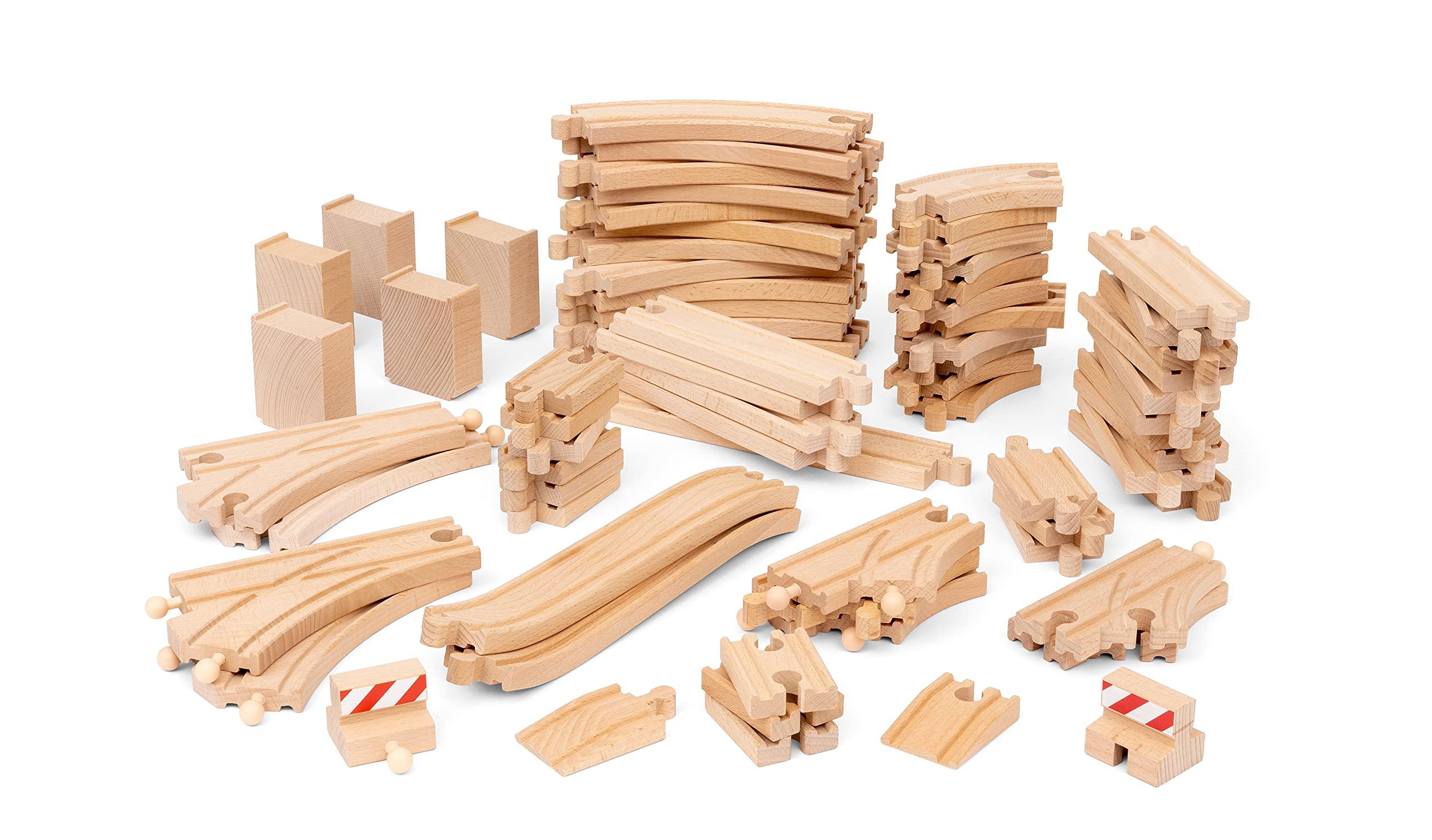 Brio BRIO 36030 World Deluxe Track Pack - 70 Piece Wooden Train Set for Children 3 Years and Up | FSC-Certified Beech Wood | Compatible with All BRIO Railway Sets & Accessories | Ideal for Creative Play