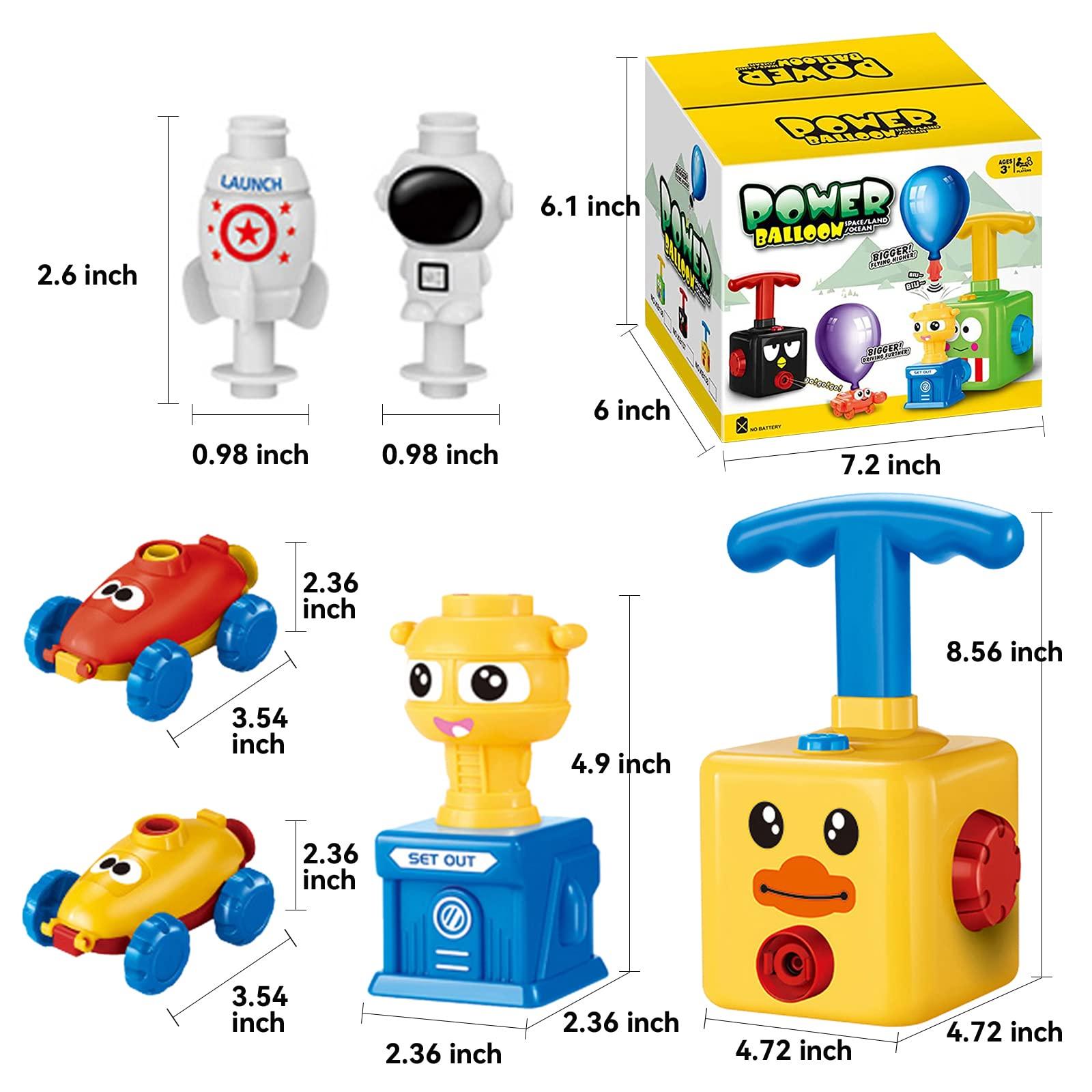 PZJDSR PZJDSR Balloon Launcher Car Toy Set Balloon Powered Car Racers Kit with Pump Rocket Balloons Gift for Kids Above 3 Years Old(yellow)