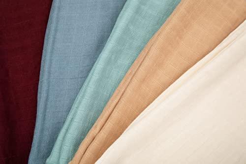 Ninni Co Ninni Co. Baby Swaddle Blanket 100% Viscose Bamboo Muslin Blanket Unisex Swaddle Wrap Soft Baby Blankets for Boys & Girls Breathable & Skin Friendly Newborn Blanket 47 x 47 inches (Maroon)